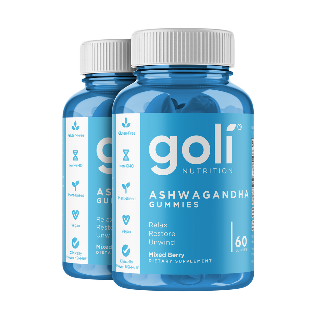 Goli Ashwagandha & Vitamin D Gummy - Mixed Berry, KSM-66, Vegan, Plant Based, Non-GMO, Gluten-Free & Gelatin Free. America's #1 Ashwagandha Brand