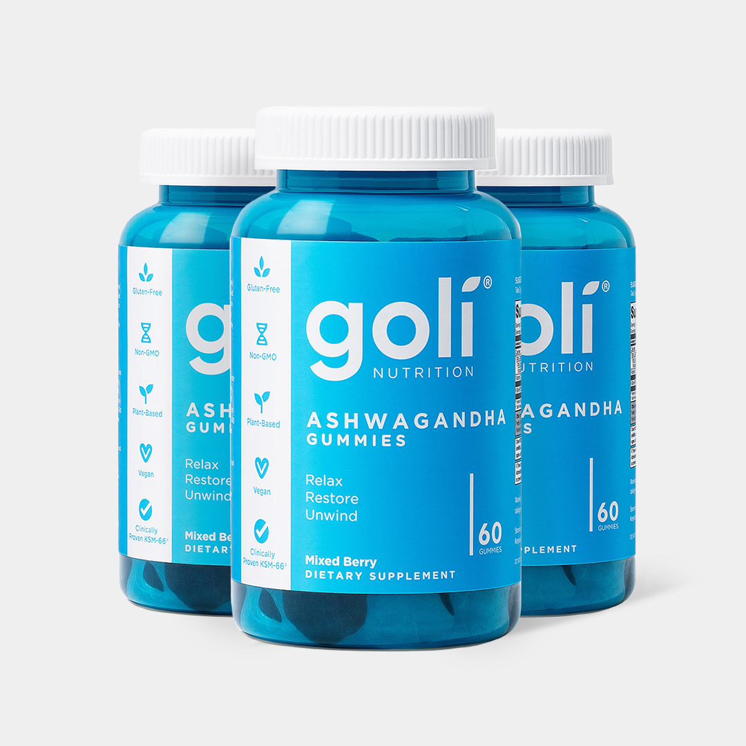 Goli Ashwagandha & Vitamin D Gummy - Mixed Berry, KSM-66, Vegan, Plant Based, Non-GMO, Gluten-Free & Gelatin Free. America's #1 Ashwagandha Brand