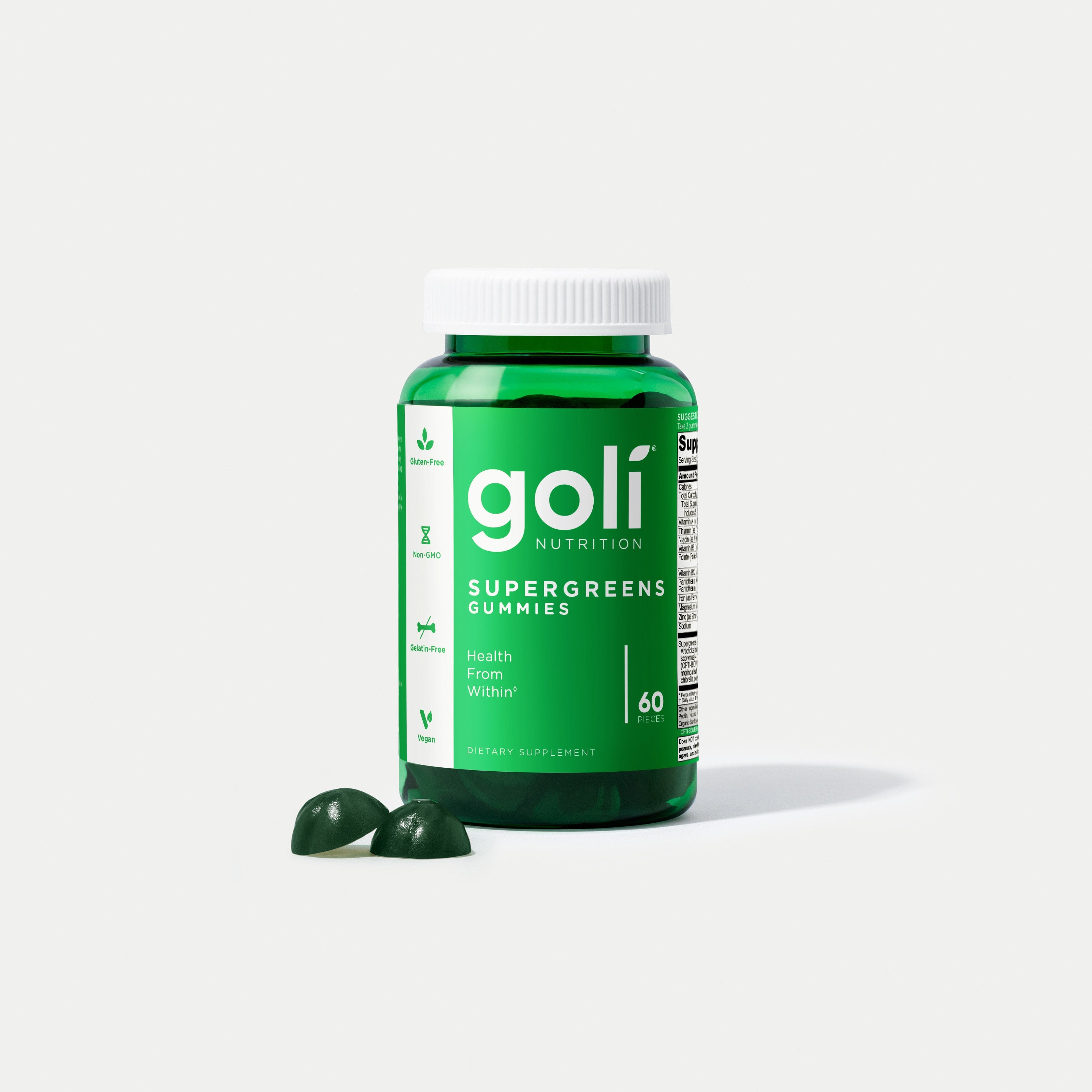 Goli Nutrition Supergreens Gummies  |  Unit = Case of 24 (TF)