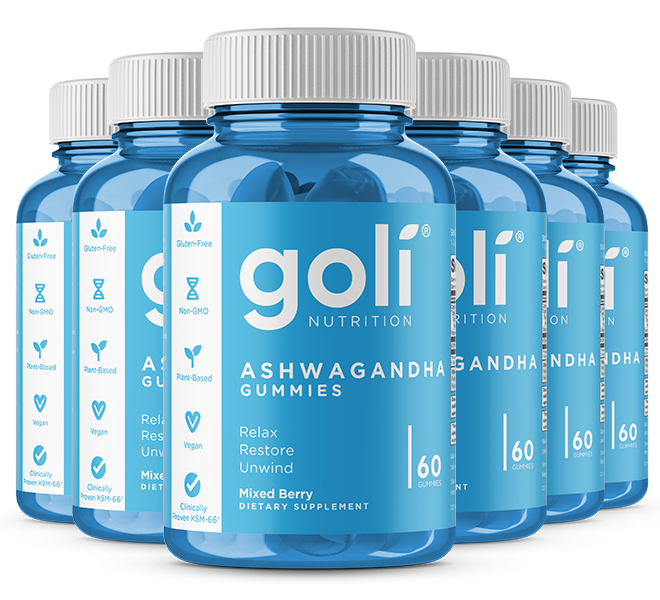 6 Bottles of Ashwagandha Gummies