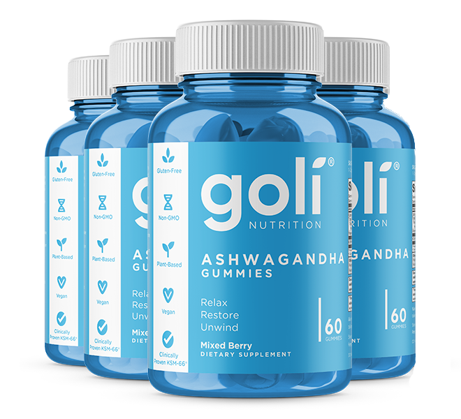 4 Bottles of Ashwagandha Gummies, Loyalty Bonus