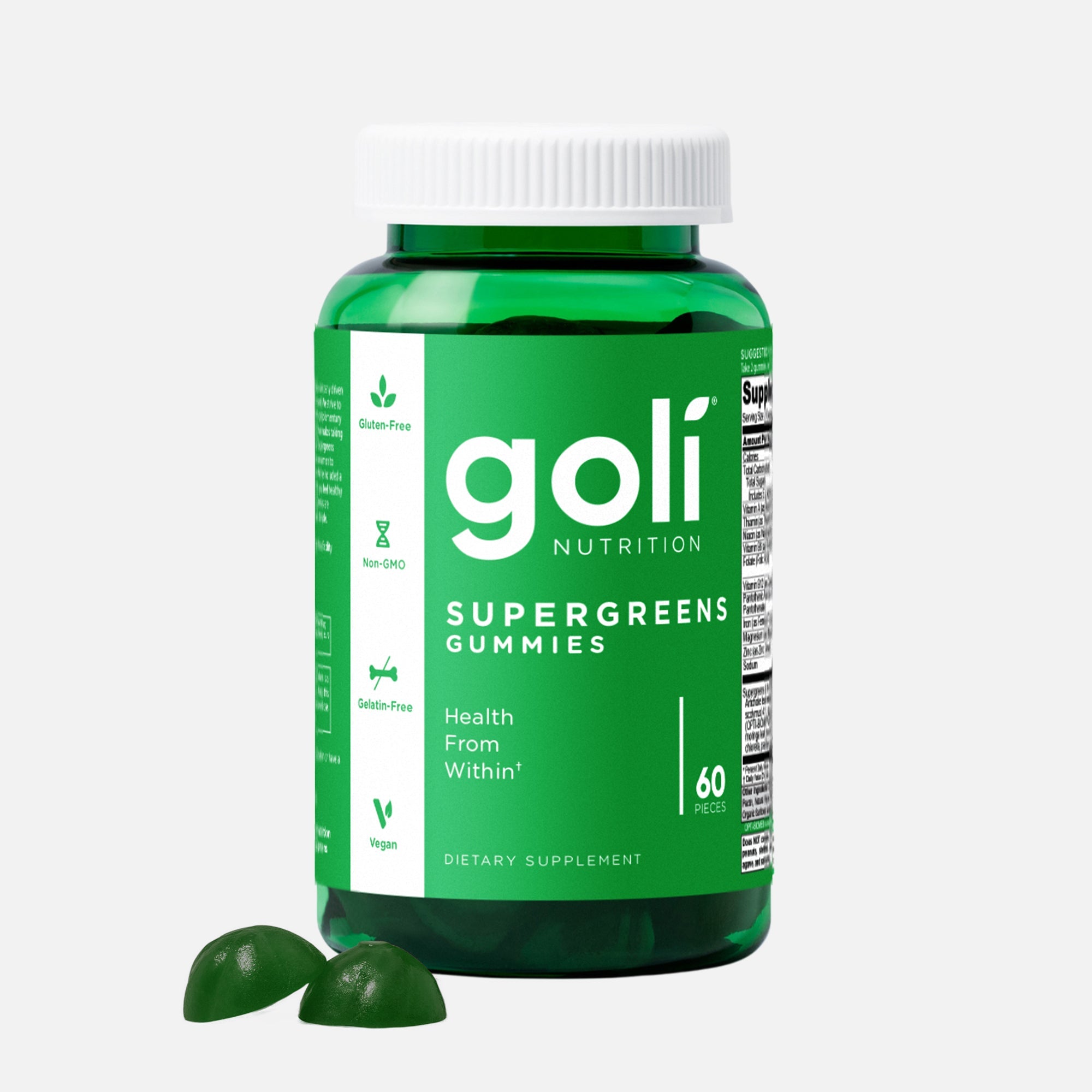 Goli Nutrition Supergreens Gummies  |  Unit = Case of 48 (TF)