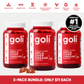 3 Bottles of Apple Cider Vinegar & Vitamin B12 Gummies