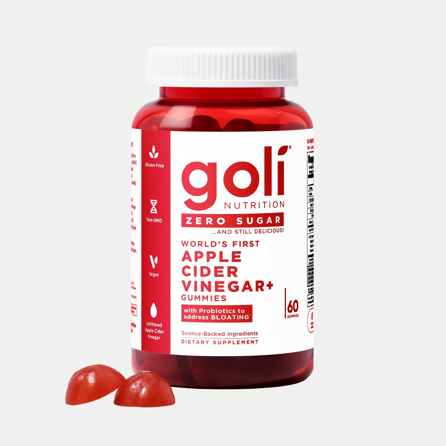 Goli Nutrition Zero Sugar ACV+ Gummies | Unit = Case of 24